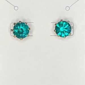 Elegant Teal Stud Earrings
